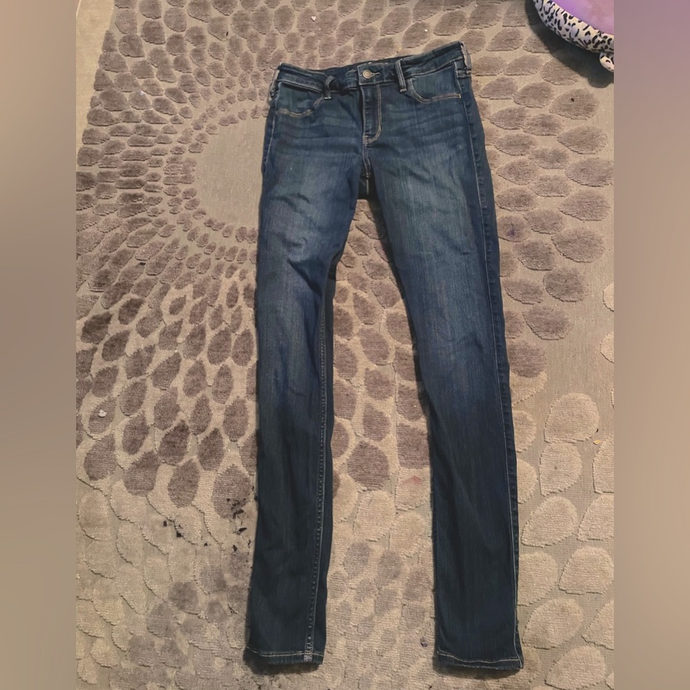 Womens/Juniors Size 9 Long Hollister Mid Rise Strech Jeans Jeggings